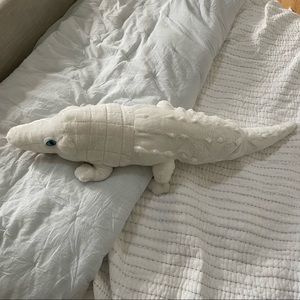 Large White Alligator Stuffed Animal | 3 feet L x 10.5 inches width